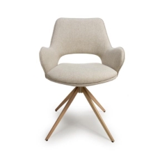 Vestia Perth Swivel Dining Chair Natural