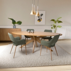 Vestia Hoxton Oval Dining Table 200cm