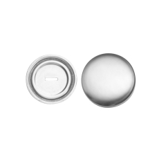 Buttons Cover Steel Silver 15mm