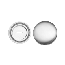 Buttons Cover Steel Silver 22mm