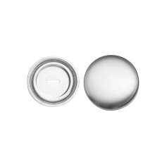 Buttons Cover Steel Silver 38mm