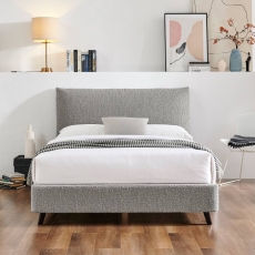 Lucia Pillow Bed Frame Dove Grey Boucle