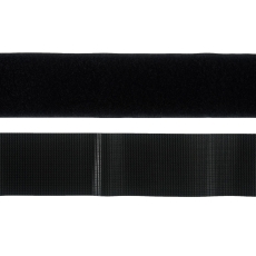 Hook and Loop Tape Heavy Duty Stick On 50mm x 1m Black