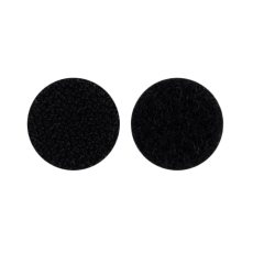 Hook and Loop Coins Stick On 16mm Black