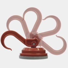 Zeal Suction Base Hooks Red Medium