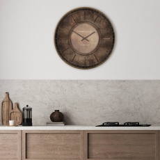 Thomas Kent 21" Florentine Wall Clock Leather