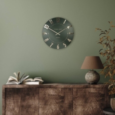Thomas Kent 12" Mulberry Wall Clock Olive Green
