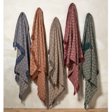 Recycled Cotton Leaf Throw Mulberry