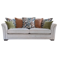 Evelyn 4 Seater Fabric Sofa Pillowback