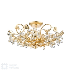 English Heritage Audley End 5 Light Semi-Flush Gold Leaf