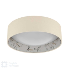 English Heritage Marble Hill 2 Light Flush Taupe and Multi Coloured