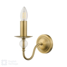 English Heritage Wrest Park Wall Light Aged Brass and Ribbed Glass