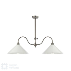 English Heritage Audley End 2 Light Bar Pendant Bronze and Cream