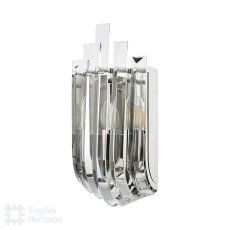 English Heritage Eltham 2 Light Wall Light Polished Nickel and Crystal