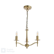 English Heritage Marble Hill 3 Light Shadelier Aged Brass Fitting Only