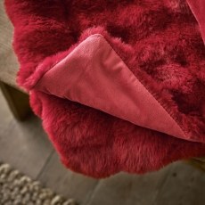 Deyongs Fernley Faux Fur Red Throw 200cm x 150cm