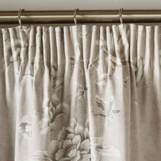 Laura Ashley Rowsham Pencil Headed Curtains Natural