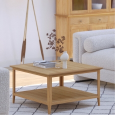 Saxham Square Coffee Table With Shelf