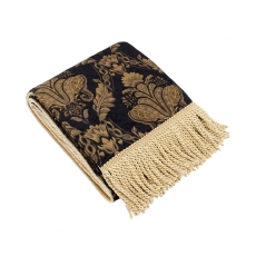 Shiraz 130cm x 170cm Jacquard Throw Black