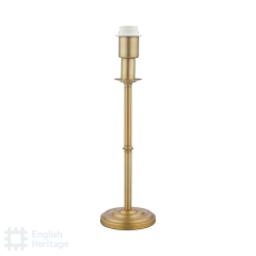 English Heritage Marble Hill Table Lamp Aged Brass & Marble Hill Taupe Shade 26cm