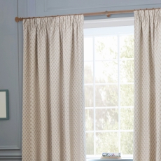 Hutton Pencil Pleat Readymade Curtains Lined Linen