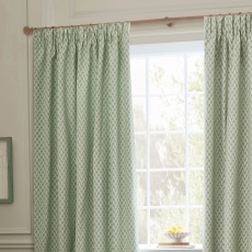 Hutton Pencil Pleat Readymade Curtains Lined Sage