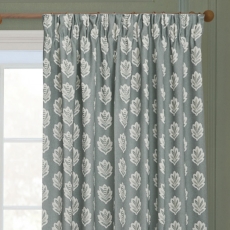 Sessile Pencil Headed Curtains Lined Delph Blue