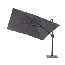 Lichfield 2.7m Square Parasol with Granite Base and Cover - Grey