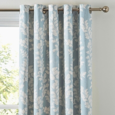 Laura Ashley Waxham Readymade Curtains Seaspray