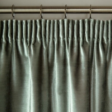 Laura Ashley Loretta Pencil Headed Curtains Lined Sage Green