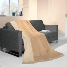 Cotton Rich Throw 140X180 Plain Natural