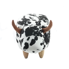 Libby The Cow Footstool Black