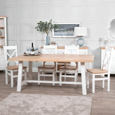 Elveden Extending Dining Table 180-235cm White