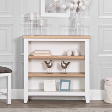 Elveden Small Wide Bookcase White