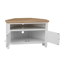 Elveden Corner TV Unit White