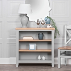 Elveden Small Wide Bookcase Grey