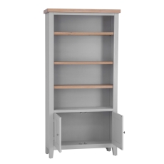 Elveden Large Wide Bookcase Grey