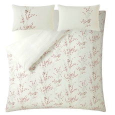 Laura Ashley Winter Pussywillow Standard Pillowcase Pair Cranberry Red