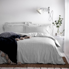 The Linen Yard Hebden Duvet Set Grey