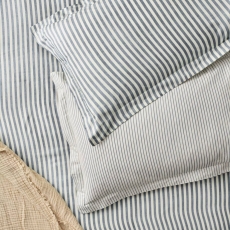 The Linen Yard Hebden/Barton Pillowcase Pair Navy