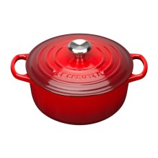 Le Creuset Cast Iron Round Casserole Dish Cerise