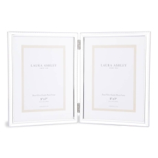 Laura Ashley Boxed Double Photo Frane Polished Silver 5 x 7'