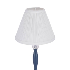 Laura Ashley Ellis Table Lamp Matt Blue & Crystal With Shade