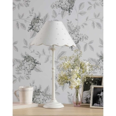 Laura Ashley Cordwell Matt White Table Lamp with Shade