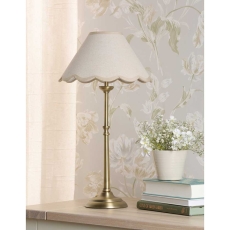 Laura Ashley Cordwell Matt Antique Brass Table Lamp with Shade