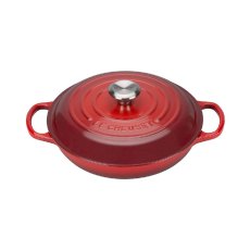 Le Creuset Cast Iron Shallow Casserole Dish Cerise
