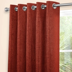 Amberley Eyelet Headed Curtains Terracotta