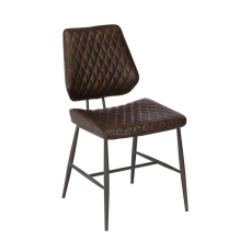Dante Dining Chair Dark Brown PU