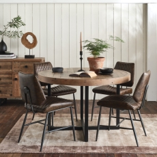 Dante Dining Chair Dark Brown PU