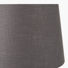 Lys Self Lined Linen Tapered Shade Steel Grey